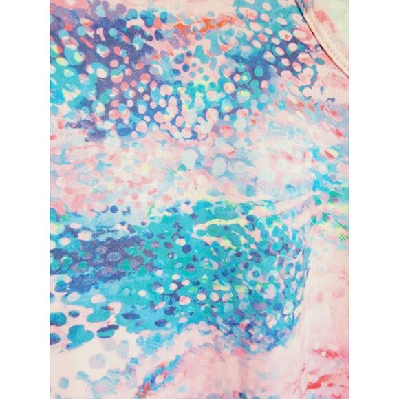 Reel Legends 3X T-Shirt Womens Pink Blue Performance Pullover Cross Neck - Picture 5 of 6